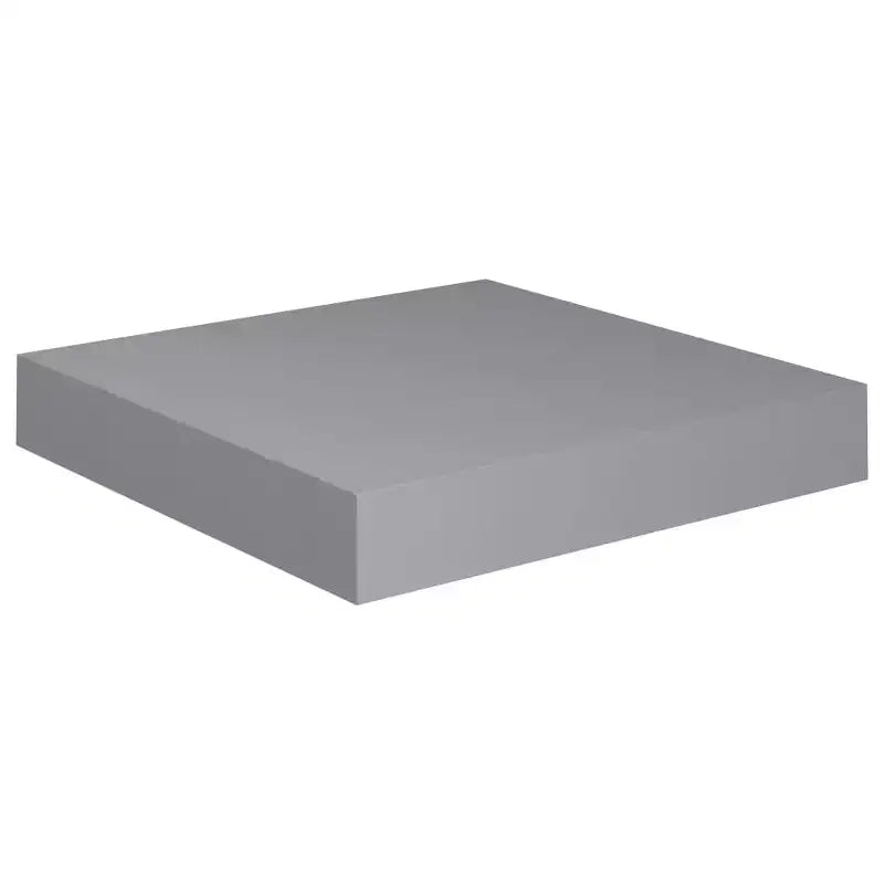 Wall Shelf Set of 2 Gray MDF 9.1x9.3x1.5 in Wall Shelf Square