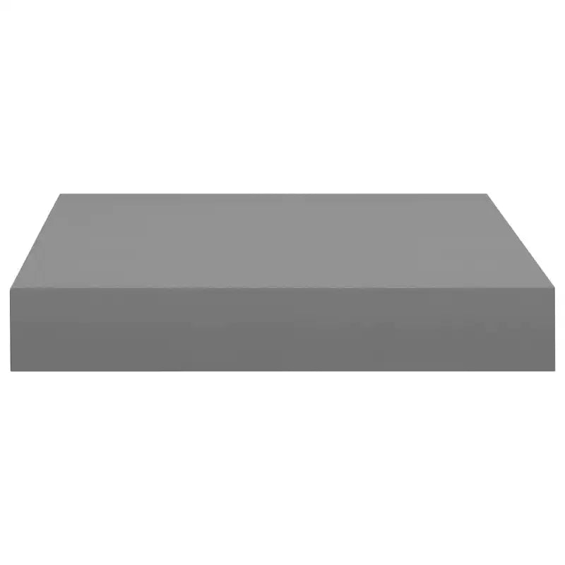 Wall Shelf Set of 2 Gray MDF 9.1x9.3x1.5 in Wall Shelf Square