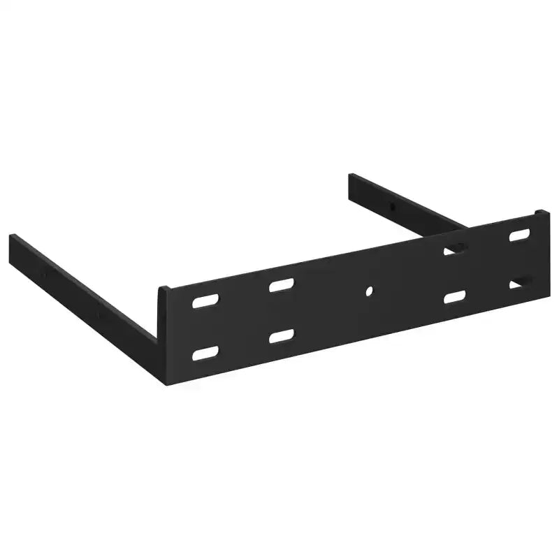Wall Shelf Set of 2 Gray MDF 9.1x9.3x1.5 in Wall Shelf Square