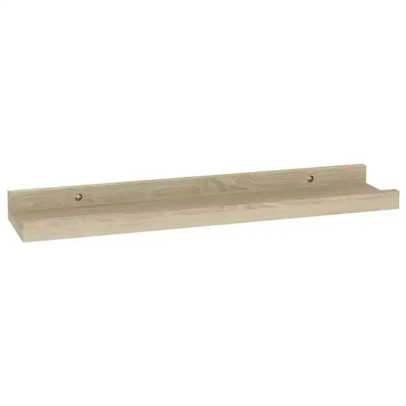 Wall Shelf Set of 2 Sonoma Oak MDF Medium Wall Shelf
