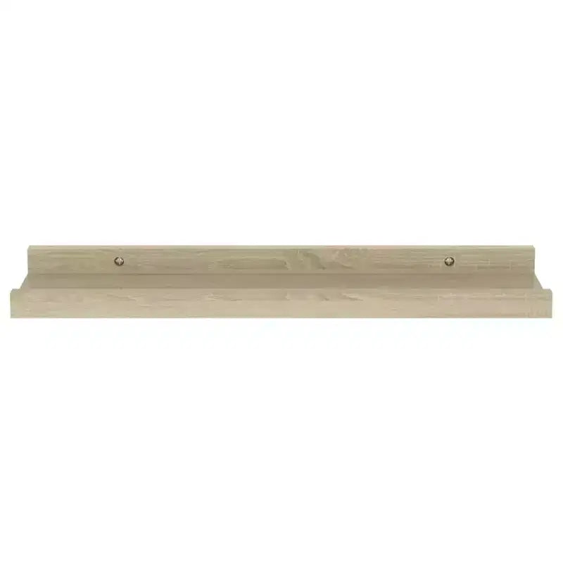 Wall Shelf Set of 2 Sonoma Oak MDF Medium Wall Shelf