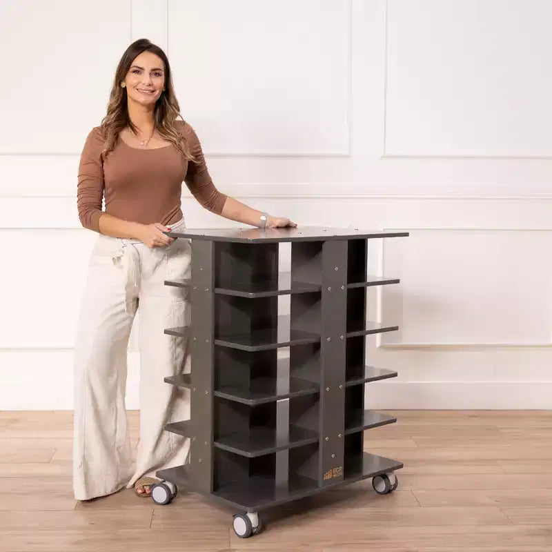 ECR4Kids 20-Compartment Mobile Storage Tower and 20 Cubby Bins, 5x4, Kids Furniture