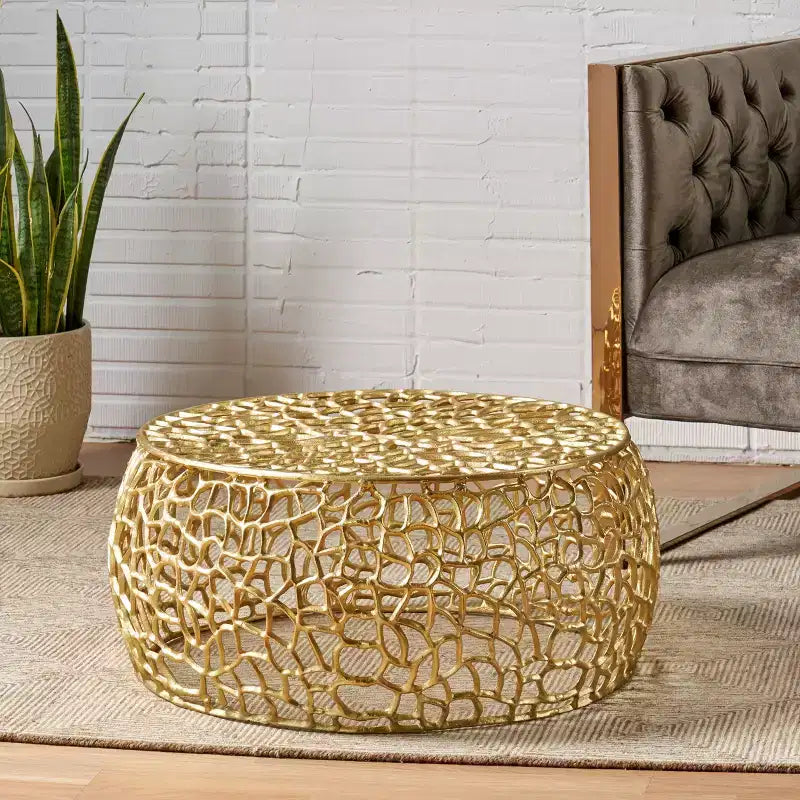 Living Room Mesh Coffee Table for Contemporary Spaces