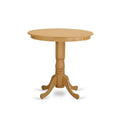 HomeStock 3-Pc Natural Oak Finish Solid Wood Top - Dining Room Set - Seats 4