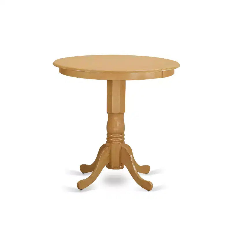 HomeStock 3-Pc Natural Oak Finish Solid Wood Top - Dining Room Set - Seats 4