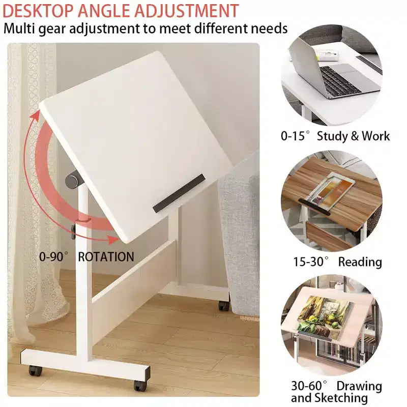 Petit bureau debout réglable en hauteur, bureau debout mobile
