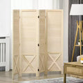 Séparateur de pièce en bois à 4 panneaux de 1,45 m avec présentoir perforé, paravent pliant pour bureau à domicile