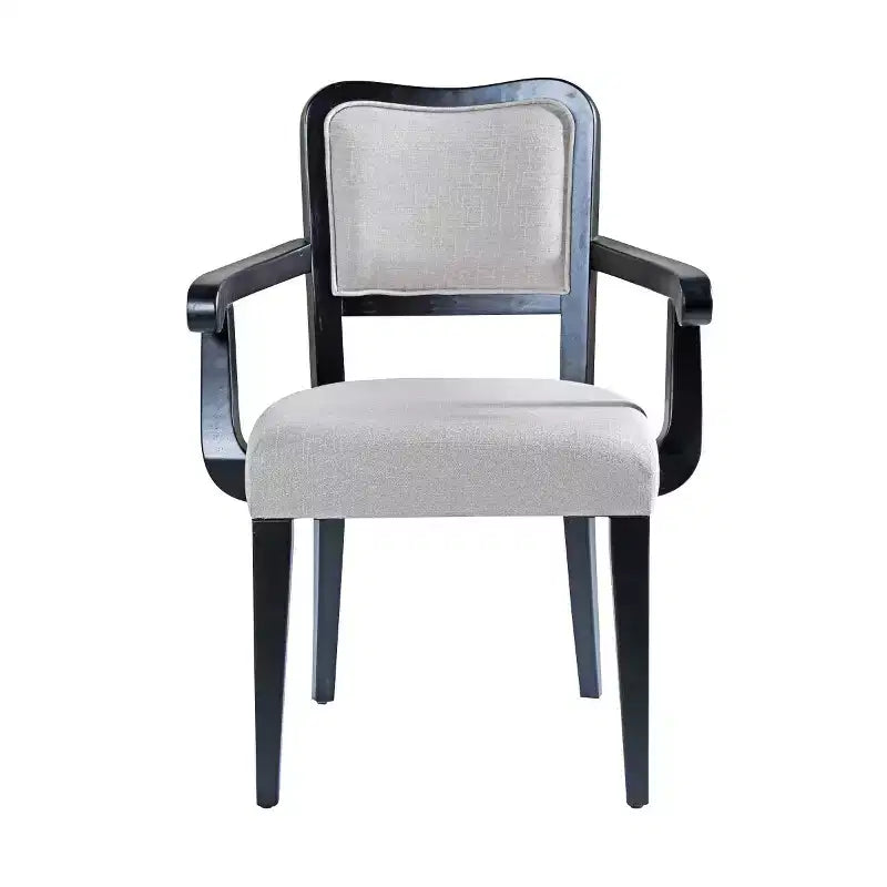 Lot de 2 chaises de salle à manger traditionnelles rembourrées avec structure en bois massif, chaises élégantes pour salle à manger ou cuisine