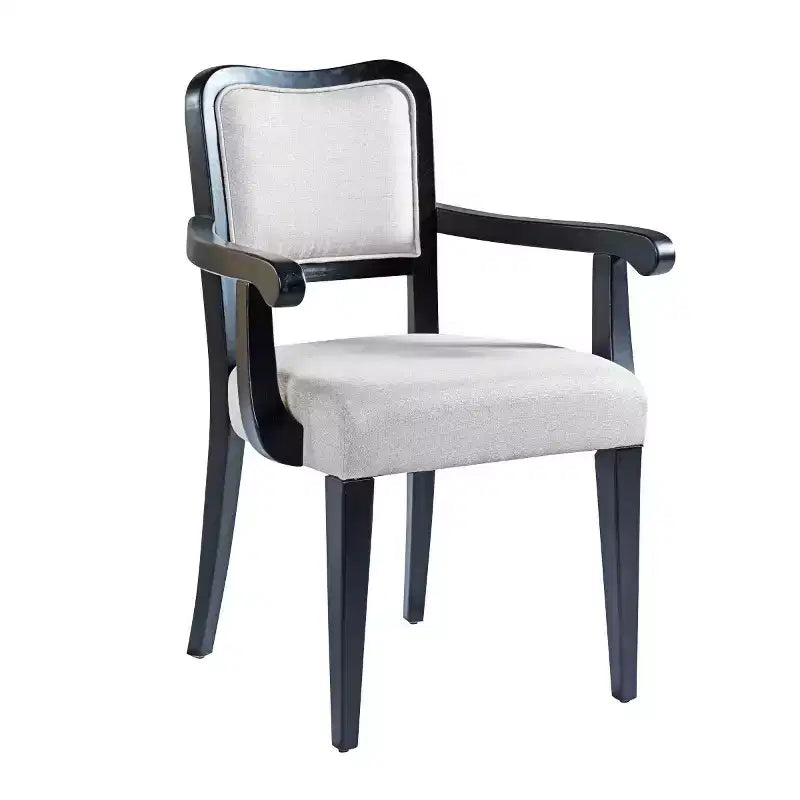 Lot de 2 chaises de salle à manger traditionnelles rembourrées avec structure en bois massif, chaises élégantes pour salle à manger ou cuisine