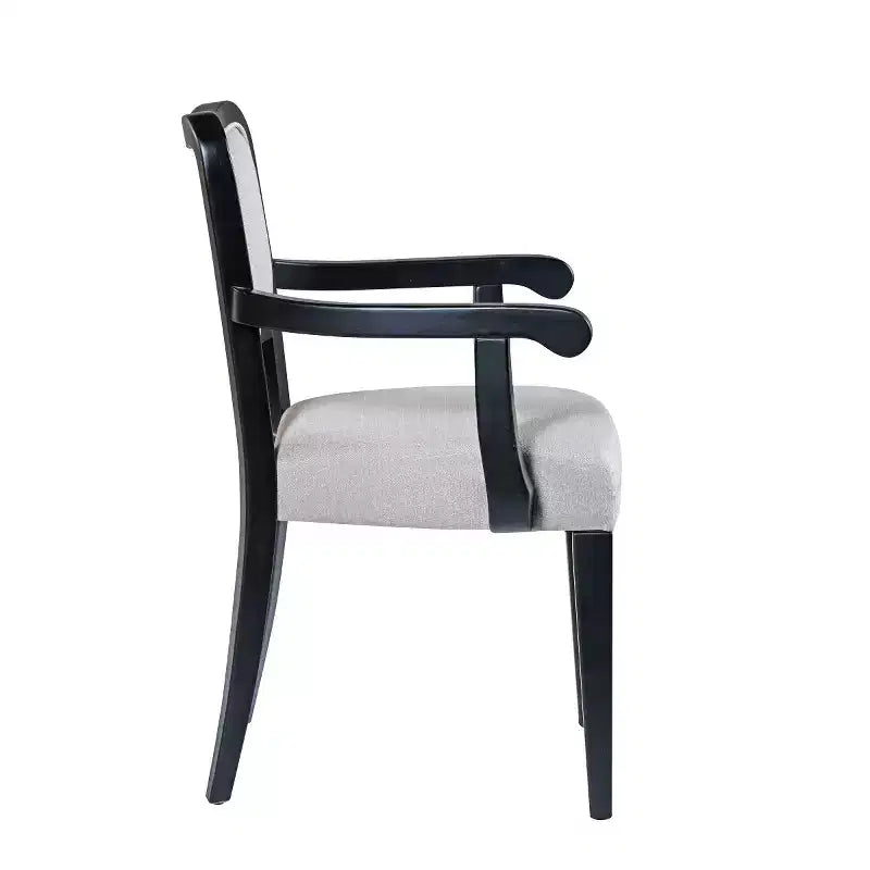 Lot de 2 chaises de salle à manger traditionnelles rembourrées avec structure en bois massif, chaises élégantes pour salle à manger ou cuisine