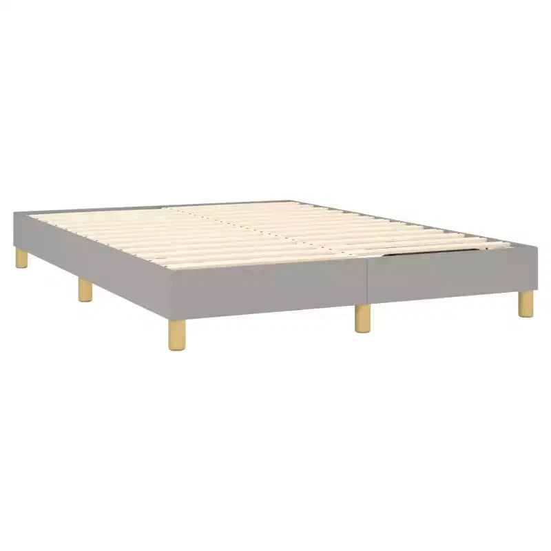 Bed Frame Light Grey 100% polyester fabric, plywood, engineered wood