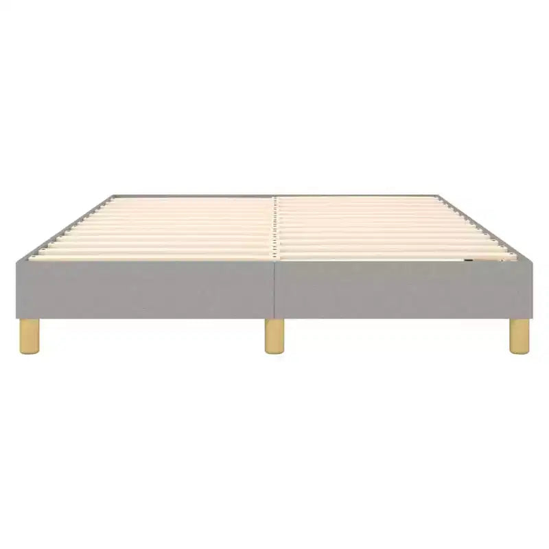 Bed Frame Light Grey 100% polyester fabric, plywood, engineered wood