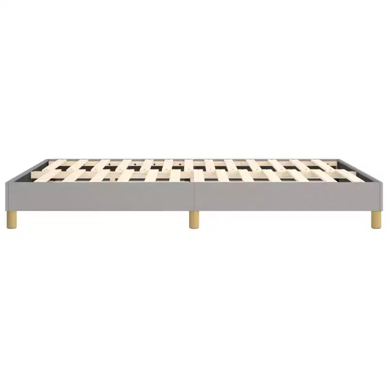 Bed Frame Light Grey 100% polyester fabric, plywood, engineered wood