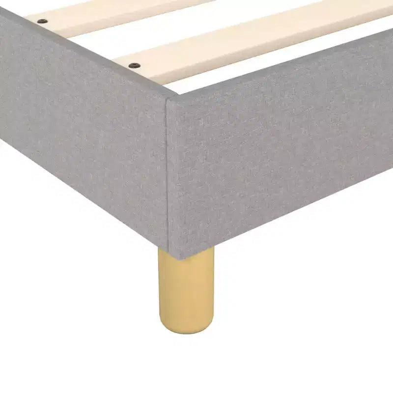 Bed Frame Light Grey 100% polyester fabric, plywood, engineered wood