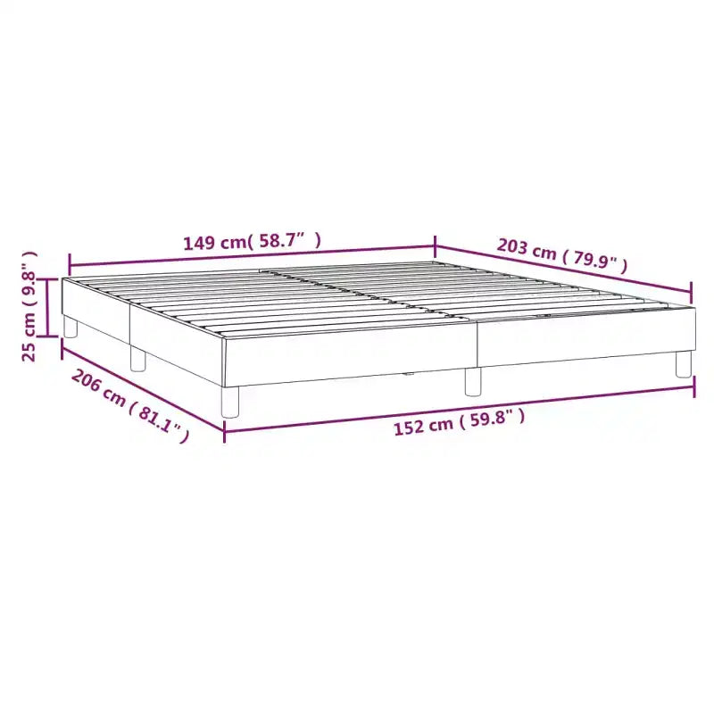 Bed Frame Light Grey 100% polyester fabric, plywood, engineered wood