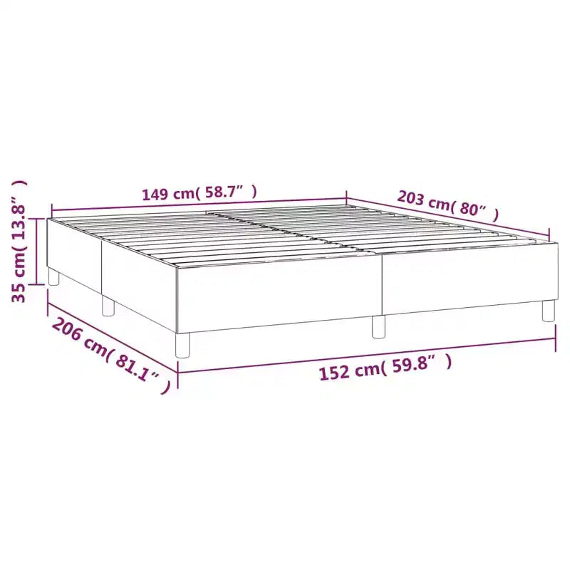 Bed Frame White Faux leather, plywood, engineered wood Queen