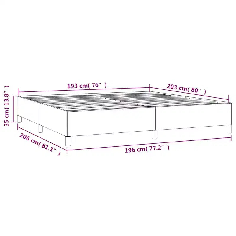 Bed Frame Black 75% polyvinyl chloride, 5% cotton, 20% polyester
