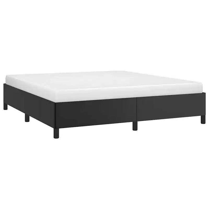 Bed Frame Black 75% polyvinyl chloride, 5% cotton, 20% polyester