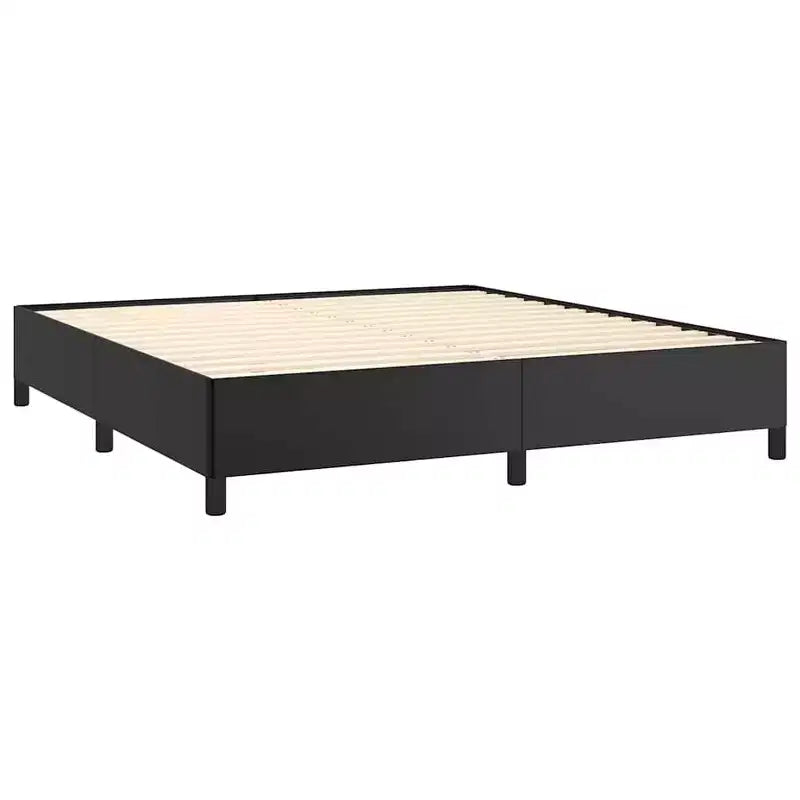 Bed Frame Black 75% polyvinyl chloride, 5% cotton, 20% polyester