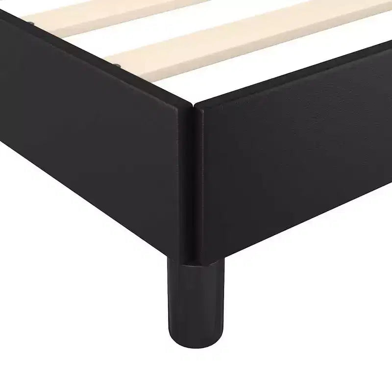 Bed Frame Black 75% polyvinyl chloride, 5% cotton, 20% polyester
