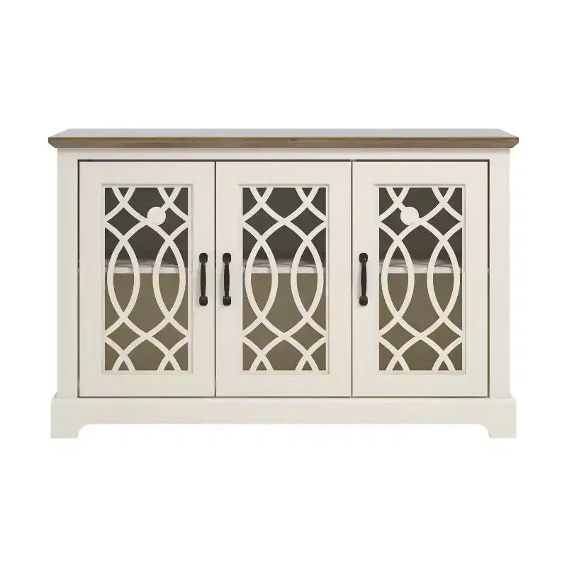Galano sideboard with decorative cutout doors 45.7 W  15.7 D  29.3 H