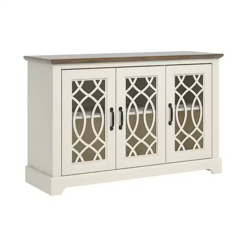 Galano sideboard with decorative cutout doors 45.7 W  15.7 D  29.3 H