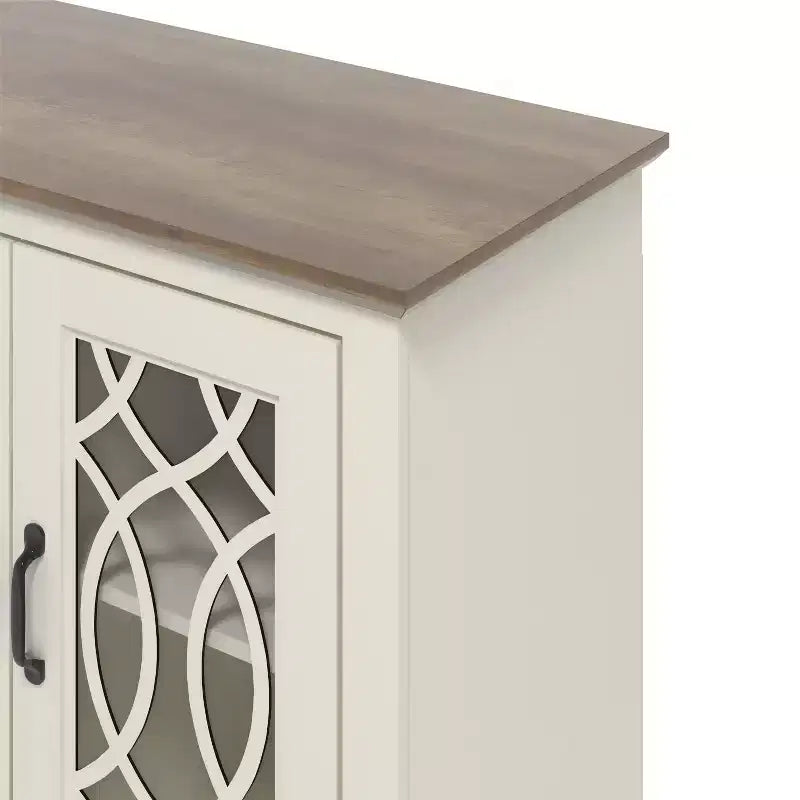 Galano sideboard with decorative cutout doors 45.7 W  15.7 D  29.3 H