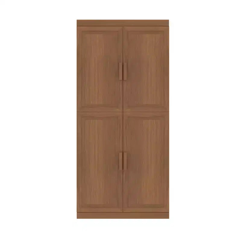 MAYEERTY Modern 4 Doors Utility Storage Cabinets Efficient Storage for Living Room Dining Room Bedroom Beige 2 Piece