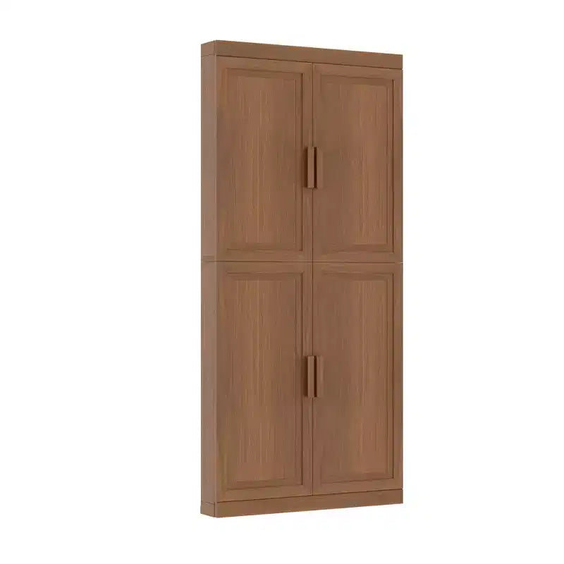MAYEERTY Modern 4 Doors Utility Storage Cabinets Efficient Storage for Living Room Dining Room Bedroom Beige 2 Piece