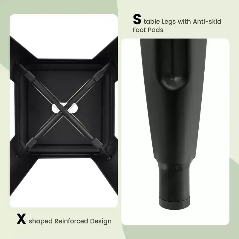 Costway 24 Set of 4 Backless Barstool Counter Height Metal Bar Stool Stackable Chair