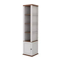 AndMakers Antique White Wood 15.74 in. Pantry Cabinet with 7 Shelves