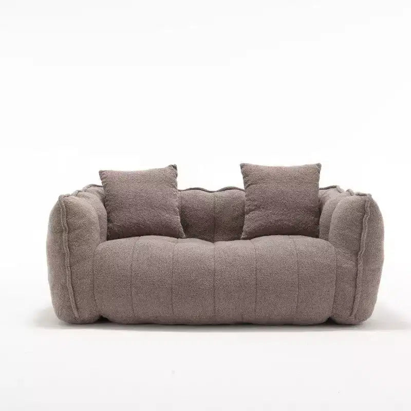 Pouf géant 2 places, canapé-lit en chenille surdimensionné de 167 cm, fauteuil confortable pour salon et chambre