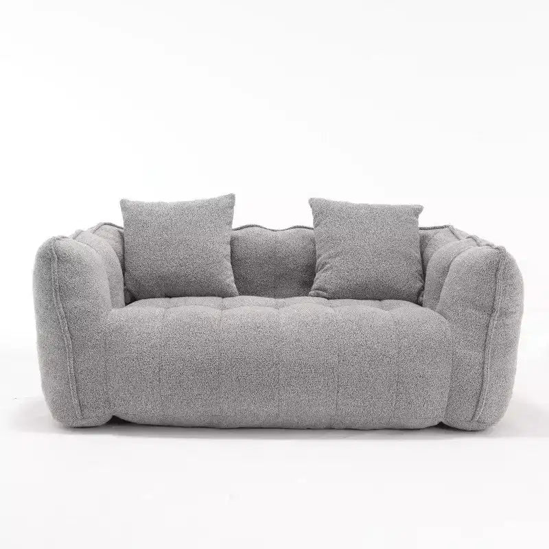Pouf géant 2 places, canapé-lit en chenille surdimensionné de 167 cm, fauteuil confortable pour salon et chambre