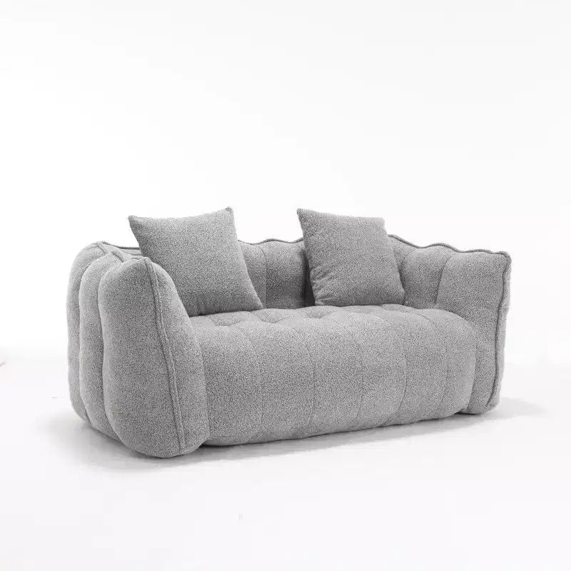Pouf géant 2 places, canapé-lit en chenille surdimensionné de 167 cm, fauteuil confortable pour salon et chambre