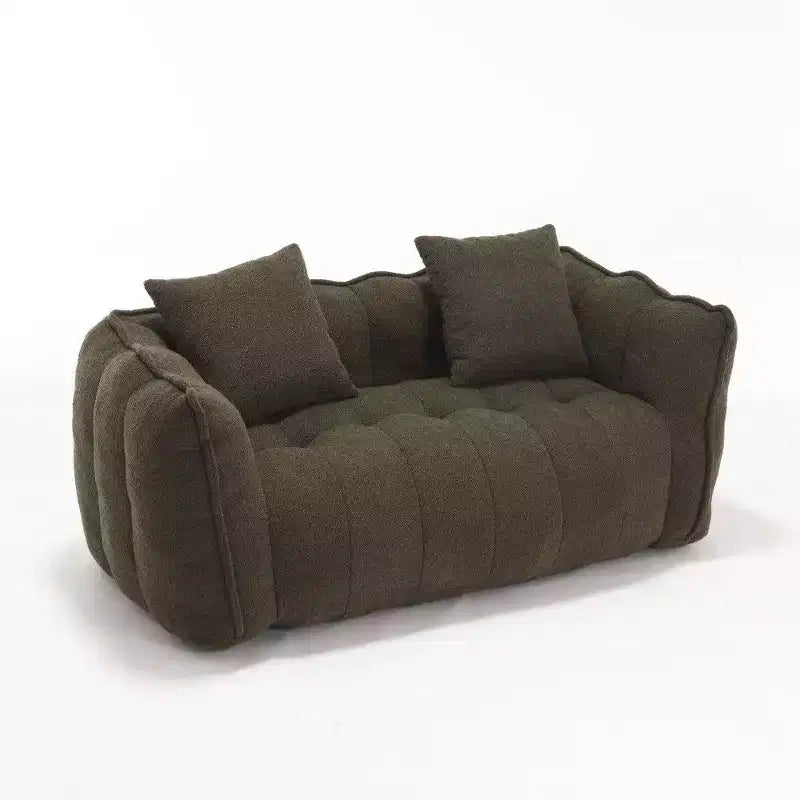 Pouf géant 2 places, canapé-lit en chenille surdimensionné de 167 cm, fauteuil confortable pour salon et chambre