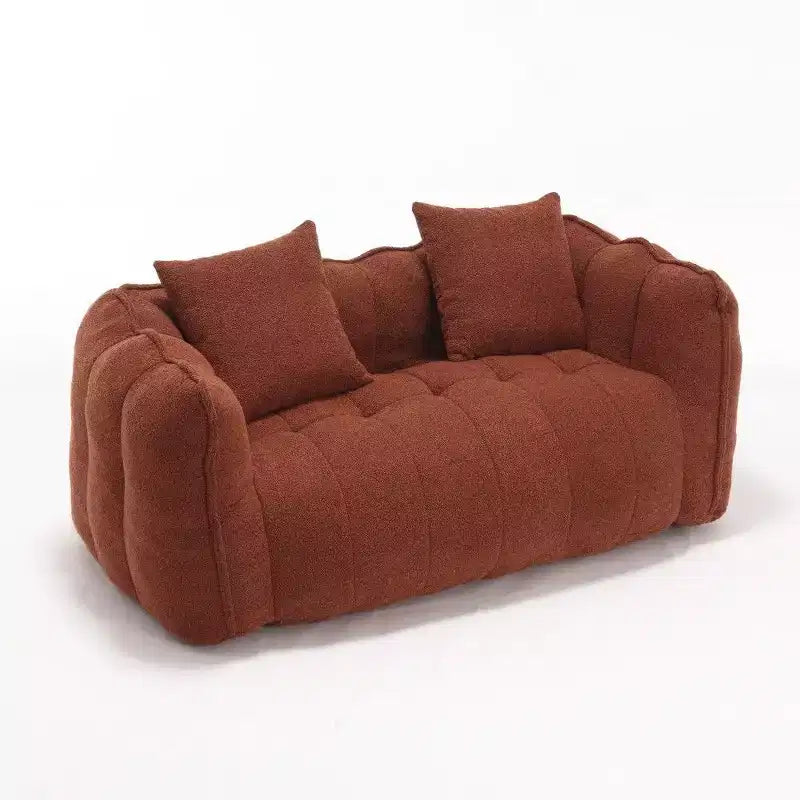 Pouf géant 2 places, canapé-lit en chenille surdimensionné de 167 cm, fauteuil confortable pour salon et chambre