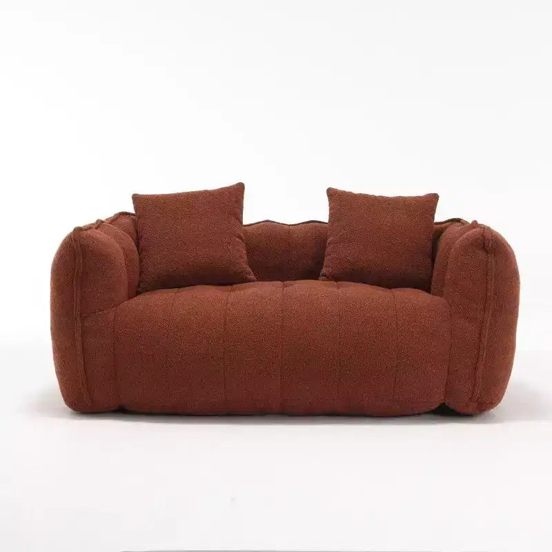 Pouf géant 2 places, canapé-lit en chenille surdimensionné de 167 cm, fauteuil confortable pour salon et chambre