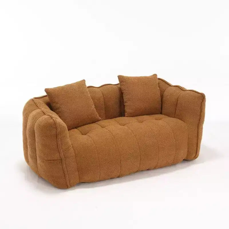 Pouf géant 2 places, canapé-lit en chenille surdimensionné de 167 cm, fauteuil confortable pour salon et chambre