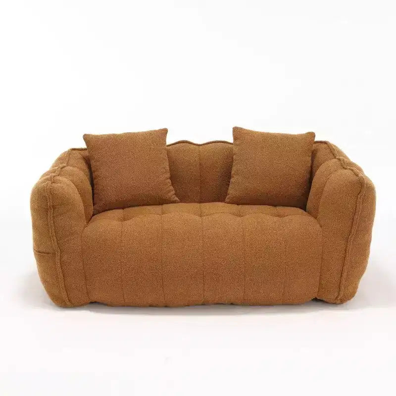 Pouf géant 2 places, canapé-lit en chenille surdimensionné de 167 cm, fauteuil confortable pour salon et chambre