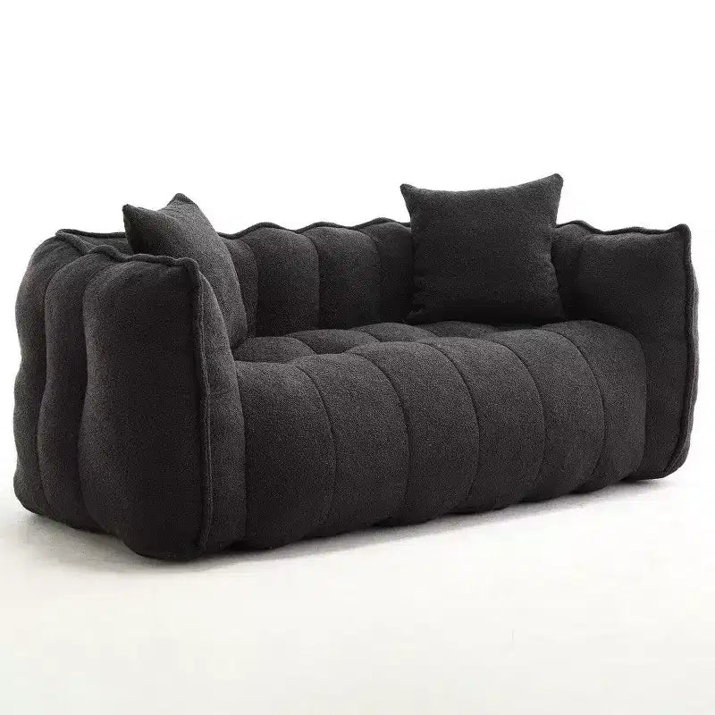 Pouf géant 2 places, canapé-lit en chenille surdimensionné de 167 cm, fauteuil confortable pour salon et chambre