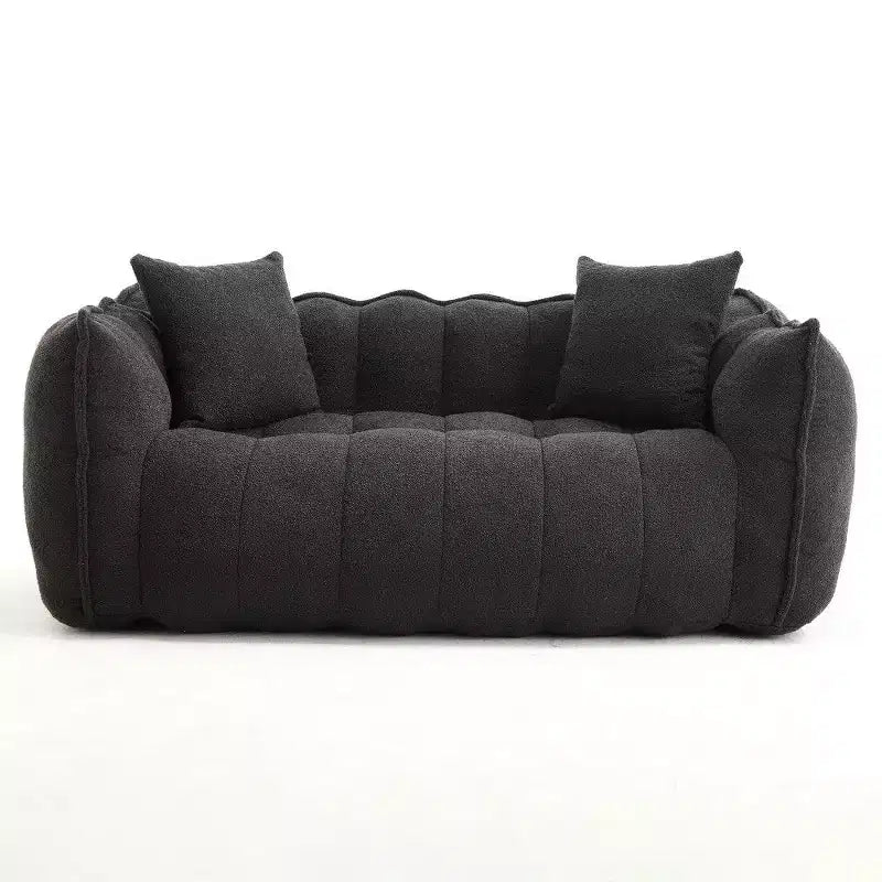 Pouf géant 2 places, canapé-lit en chenille surdimensionné de 167 cm, fauteuil confortable pour salon et chambre