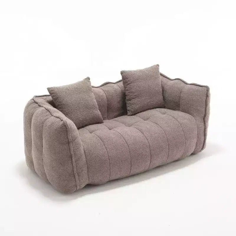 Pouf géant 2 places, canapé-lit en chenille surdimensionné de 167 cm, fauteuil confortable pour salon et chambre