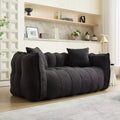 Pouf géant 2 places, canapé-lit en chenille surdimensionné de 167 cm, fauteuil confortable pour salon et chambre