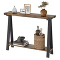 GustoWave 43.7 Farmhouse Console Table with Metal Frame - Sofa Table for Behind Couch, Entryway & Hallway Storage