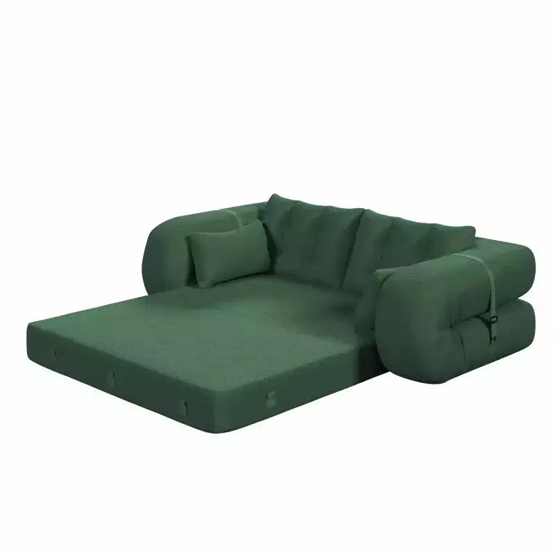 Lit de chien humain pliable pour adultes, canapé-lit multifonctionnel 78,7", canapé-lit 3 en 1 en tissu Teddy pour salon, lit d'appoint, salle de jeux