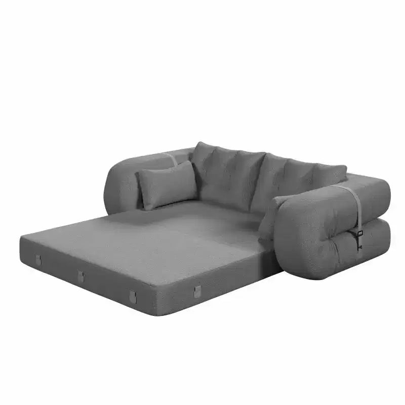 Lit de chien humain pliable pour adultes, canapé-lit multifonctionnel 78,7", canapé-lit 3 en 1 en tissu Teddy pour salon, lit d'appoint, salle de jeux
