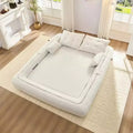 Foldable Human Dog Bed for Adults, 78.7 Multi-Functional Sofa Bed, 3 in 1 Teddy Fabric Sleeper Sofa Bed for Living Room Guest Bed Playroom