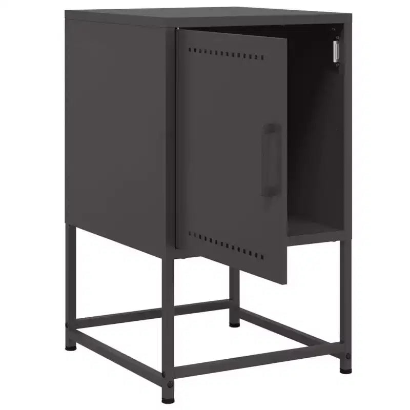 Table de chevet en acier noir 36 x 39 x 60,5 cm
