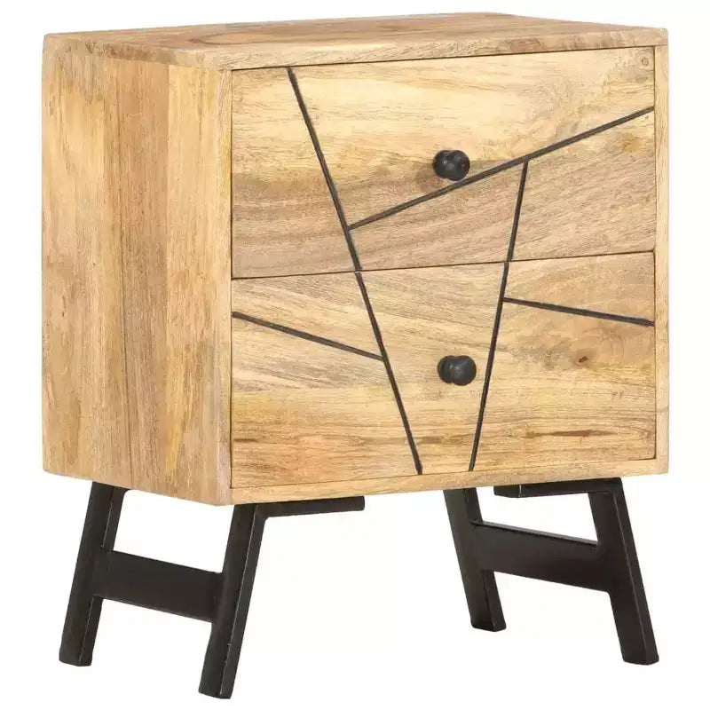 vidaXL Nightstand Storage Bedside Table for Home Bedroom Solid Wood Mango