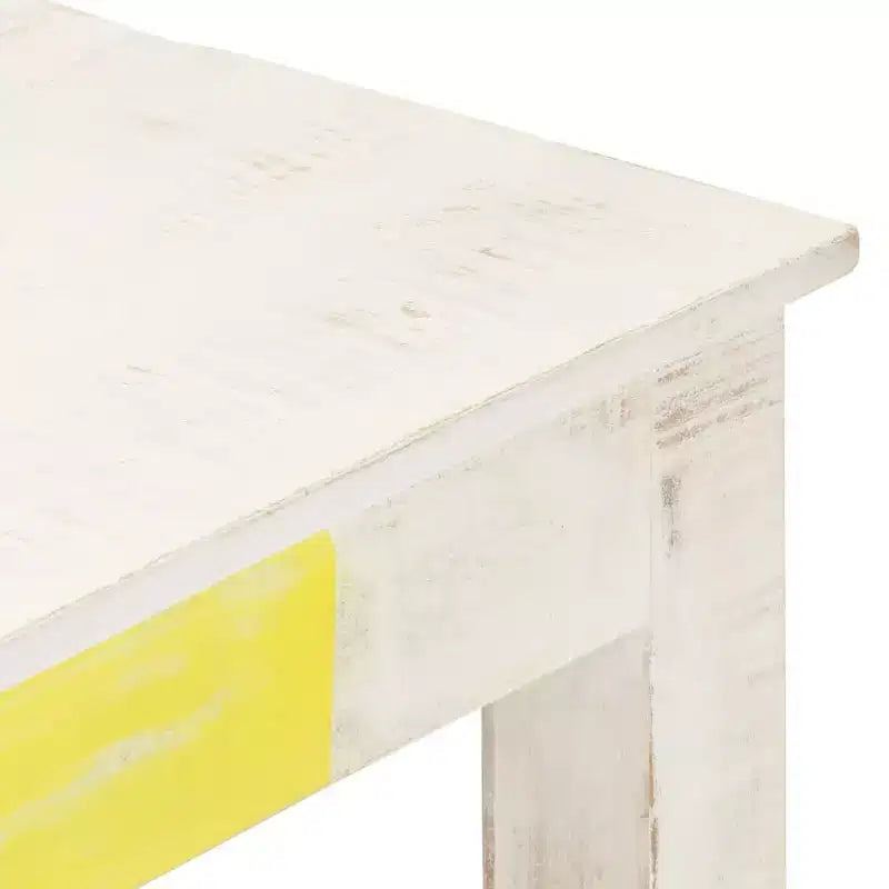vidaXL Coffee Table White 43.3x23.6x17.7 Solid Mango Wood